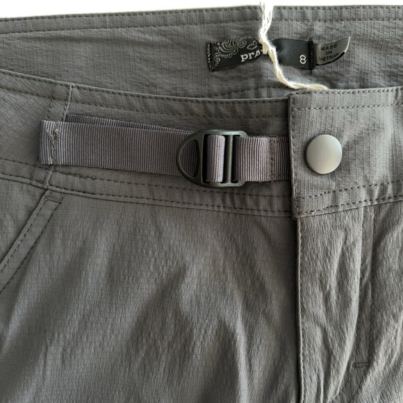 Prana Pants Womens 8 Gray Cinch 3/4 Length Knicker Hiking Climbing Travel - Picture 5 of 9
